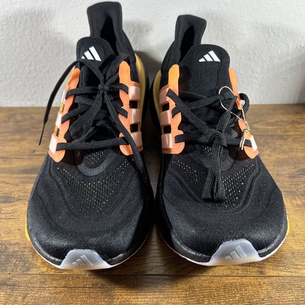 adidas UltraBoost Light Men's Size 12 Shoes Black Screaming Orange